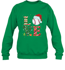 Funny Kid Boys Love Baseball Christmas Ball Santa Hat Gift Crewneck Sweatshirt Crewneck Sweatshirt - FordPhuMy