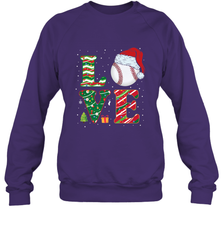 Funny Kid Boys Love Baseball Christmas Ball Santa Hat Gift Crewneck Sweatshirt Crewneck Sweatshirt - FordPhuMy