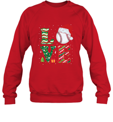Funny Kid Boys Love Baseball Christmas Ball Santa Hat Gift Crewneck Sweatshirt Crewneck Sweatshirt - FordPhuMy