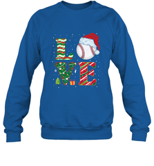 Funny Kid Boys Love Baseball Christmas Ball Santa Hat Gift Crewneck Sweatshirt Crewneck Sweatshirt - FordPhuMy