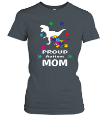 Proud Autism Mom T Rex Dinosaur Autism Awareness Women's T-Shirt Women's T-Shirt - FordPhuMy