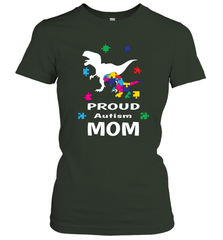 Proud Autism Mom T Rex Dinosaur Autism Awareness Women's T-Shirt Women's T-Shirt - FordPhuMy