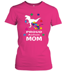Proud Autism Mom T Rex Dinosaur Autism Awareness Women's T-Shirt Women's T-Shirt - FordPhuMy