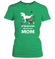 Proud Autism Mom T Rex Dinosaur Autism Awareness Women's T-Shirt Women's T-Shirt - FordPhuMy