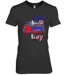 Happy labor day wishes USA flag for men and woman Women's Premium T-Shirt