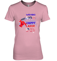 Happy labor day wishes USA flag for men and woman Women's Premium T-Shirt Women's Premium T-Shirt - FordPhuMy