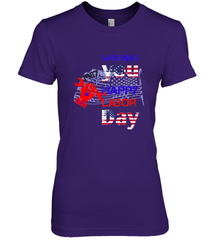 Happy labor day wishes USA flag for men and woman Women's Premium T-Shirt Women's Premium T-Shirt - FordPhuMy