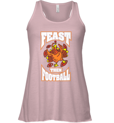 Funny Thanksgiving Turkey Feast Than Football Women's Racerback Tank Women's Racerback Tank - FordPhuMy