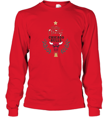 NBA Chicago Bulls Logo merry Christmas gilf Long Sleeve T-Shirt Long Sleeve T-Shirt - FordPhuMy