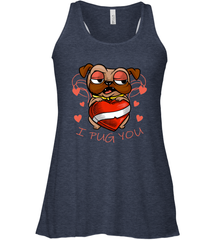 I Pug You Cute Valentines Day Love Heart Pug Dog Valentine Women's Racerback Tank Women's Racerback Tank - FordPhuMy