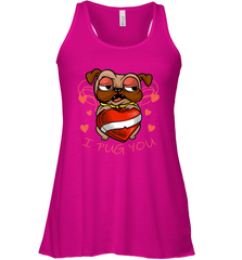 I Pug You Cute Valentines Day Love Heart Pug Dog Valentine Women's Racerback Tank Women's Racerback Tank - FordPhuMy