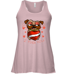 I Pug You Cute Valentines Day Love Heart Pug Dog Valentine Women's Racerback Tank Women's Racerback Tank - FordPhuMy