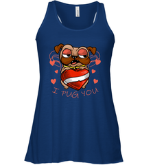 I Pug You Cute Valentines Day Love Heart Pug Dog Valentine Women's Racerback Tank Women's Racerback Tank - FordPhuMy
