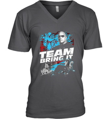 WWE The Rock Team Bring It Men's V-Neck Men's V-Neck - FordPhuMy
