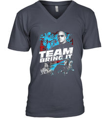 WWE The Rock Team Bring It Men's V-Neck Men's V-Neck - FordPhuMy