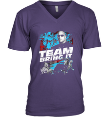 WWE The Rock Team Bring It Men's V-Neck Men's V-Neck - FordPhuMy