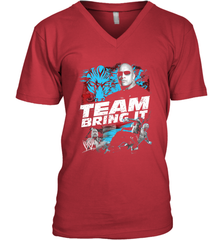 WWE The Rock Team Bring It Men's V-Neck Men's V-Neck - FordPhuMy
