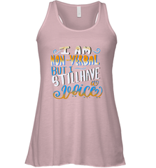Special Needs NonVerbal Autism Awesome Women's Racerback Tank Women's Racerback Tank - FordPhuMy