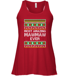 Xmas Gifts for Maw Maw Ugly Christmas gift idea Women's Racerback Tank