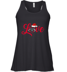 NFL Oakland Raiders Logo Christmas Santa Hat Love Heart Football Team Women's Racerback Tank