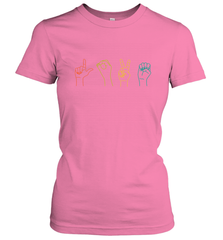Love ASL Sign language Alphabet Valentines Day Gift idea Women's T-Shirt Women's T-Shirt - FordPhuMy