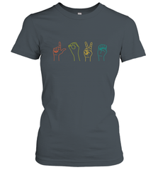 Love ASL Sign language Alphabet Valentines Day Gift idea Women's T-Shirt Women's T-Shirt - FordPhuMy