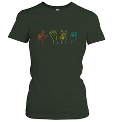 Love ASL Sign language Alphabet Valentines Day Gift idea Women's T-Shirt Women's T-Shirt - FordPhuMy