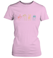 Love ASL Sign language Alphabet Valentines Day Gift idea Women's T-Shirt Women's T-Shirt - FordPhuMy