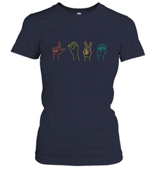 Love ASL Sign language Alphabet Valentines Day Gift idea Women's T-Shirt Women's T-Shirt - FordPhuMy