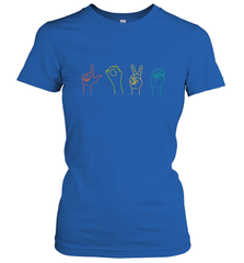 Love ASL Sign language Alphabet Valentines Day Gift idea Women's T-Shirt Women's T-Shirt - FordPhuMy