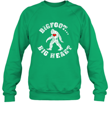 Bigfoot Heart Valentine's Day Lover Art Graphics Great Gift Crewneck Sweatshirt Crewneck Sweatshirt - FordPhuMy