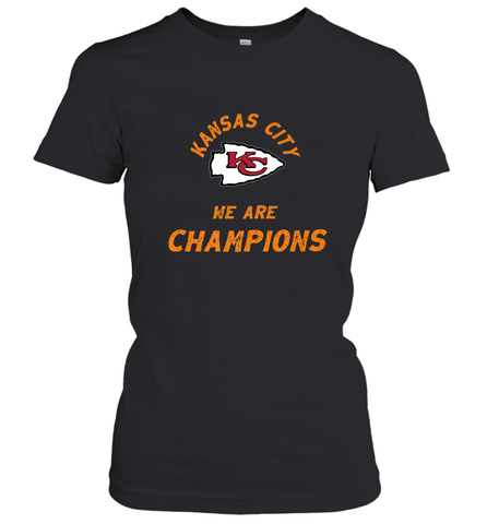 KC Kansas City Tribal Arrowhead we are Champions Women's T-Shirt Women's T-Shirt / Black / S Women's T-Shirt - FordPhuMy
