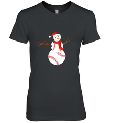 Snowman Baseball Christmas Women's Premium T-Shirt Women's Premium T-Shirt - FordPhuMy