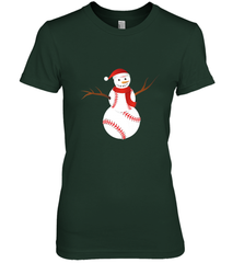 Snowman Baseball Christmas Women's Premium T-Shirt Women's Premium T-Shirt - FordPhuMy
