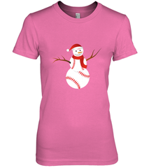 Snowman Baseball Christmas Women's Premium T-Shirt Women's Premium T-Shirt - FordPhuMy