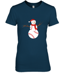 Snowman Baseball Christmas Women's Premium T-Shirt Women's Premium T-Shirt - FordPhuMy