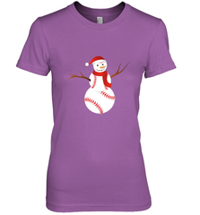 Snowman Baseball Christmas Women's Premium T-Shirt Women's Premium T-Shirt - FordPhuMy