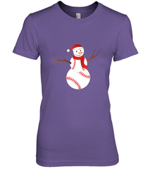 Snowman Baseball Christmas Women's Premium T-Shirt Women's Premium T-Shirt - FordPhuMy