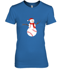 Snowman Baseball Christmas Women's Premium T-Shirt Women's Premium T-Shirt - FordPhuMy