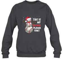 Baseball Snowman Christmas This is my Christmas Pajama Crewneck Sweatshirt Crewneck Sweatshirt - FordPhuMy