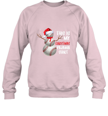 Baseball Snowman Christmas This is my Christmas Pajama Crewneck Sweatshirt Crewneck Sweatshirt - FordPhuMy