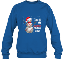 Baseball Snowman Christmas This is my Christmas Pajama Crewneck Sweatshirt Crewneck Sweatshirt - FordPhuMy