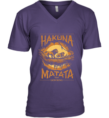 Disney The Lion King Live Action Hakuna Matata Sunset Poster Men's V-Neck Men's V-Neck - FordPhuMy