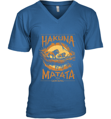 Disney The Lion King Live Action Hakuna Matata Sunset Poster Men's V-Neck Men's V-Neck - FordPhuMy