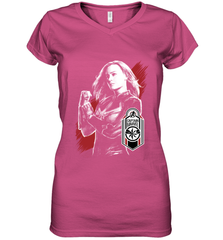 Avengers Endgame Captain Marvel Tag Poster Women's V-Neck T-Shirt Women's V-Neck T-Shirt - FordPhuMy