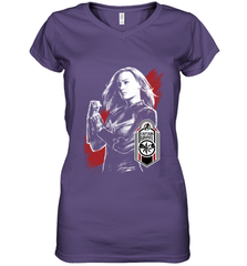 Avengers Endgame Captain Marvel Tag Poster Women's V-Neck T-Shirt Women's V-Neck T-Shirt - FordPhuMy