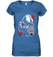 Avengers Endgame Captain Marvel Tag Poster Women's V-Neck T-Shirt Women's V-Neck T-Shirt - FordPhuMy