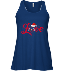 NFL San Francisco 49ers Logo Christmas Santa Hat Love Heart Football Team Women's Racerback Tank Women's Racerback Tank - FordPhuMy