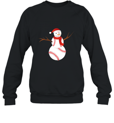 Snowman Baseball Christmas Crewneck Sweatshirt