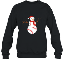Snowman Baseball Christmas Crewneck Sweatshirt Crewneck Sweatshirt - FordPhuMy